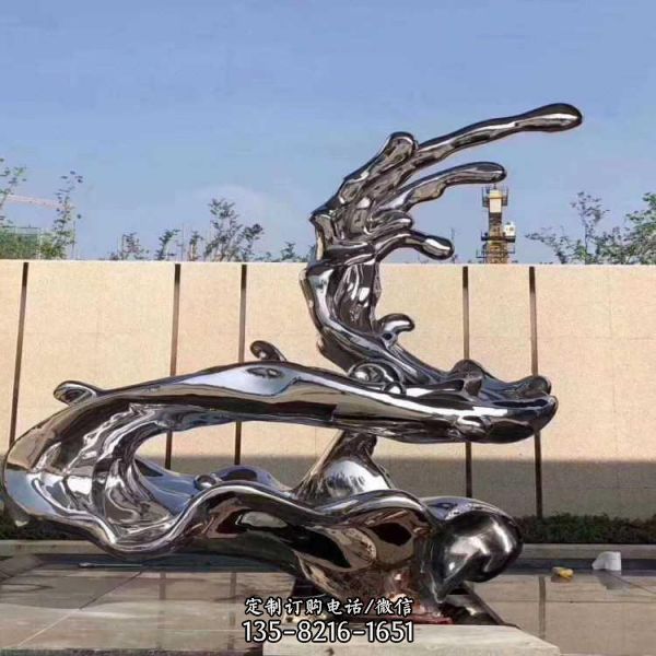 酒店不銹鋼創(chuàng)意戶外廣場景觀雕塑擺件（3）