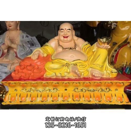 寺廟玻璃鋼彩繪大型布袋和尚佛像（4）