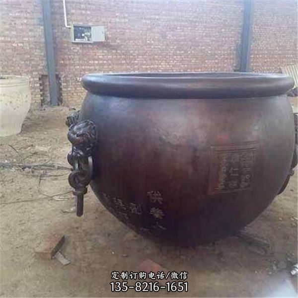 玻璃鋼噴金烤漆缸雕塑（3）