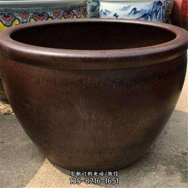 玻璃鋼噴金烤漆缸雕塑（5）