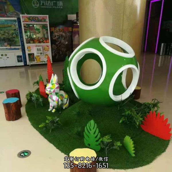 玻璃鋼卡通彩繪拱門游樂園美陳（2）