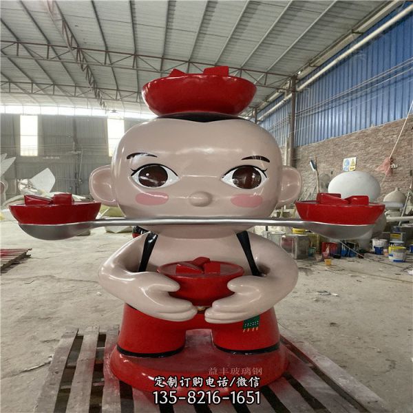 商業(yè)街?jǐn)[放主題玻璃鋼彩繪卡通公仔雕塑（1）