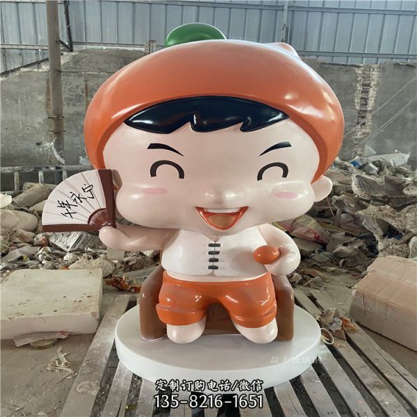 商業(yè)街?jǐn)[放主題玻璃鋼彩繪卡通公仔雕塑（4）