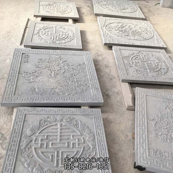石雕影壁浮雕創(chuàng)意室內(nèi)園林雕塑擺件（5）