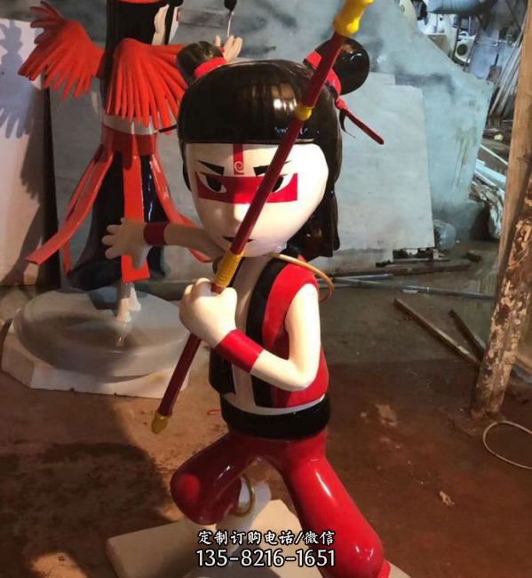 影視城玻璃鋼卡通彩繪公仔雕塑（3）