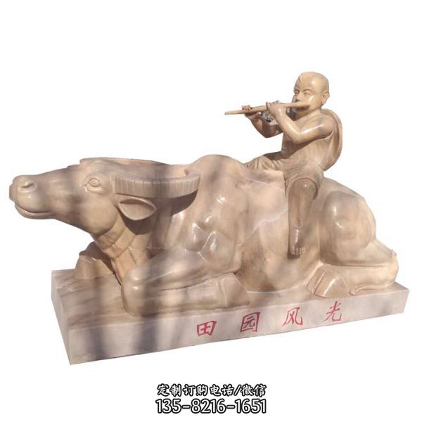 廣場大理石花崗巖華爾街牛雕塑（4）