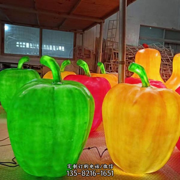 園林發光玻璃鋼樹脂雕塑蔬菜水果造型