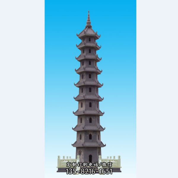寺院景點擺放大理石漢白玉雕刻佛塔雕塑（6）