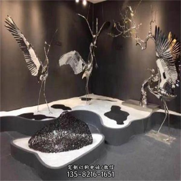 不銹鋼圓環動物雕塑城市廣場景觀小品（1）