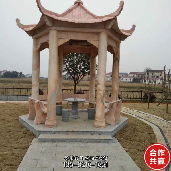 別墅庭院涼亭 戶外擺件六角涼亭雕塑（1）
