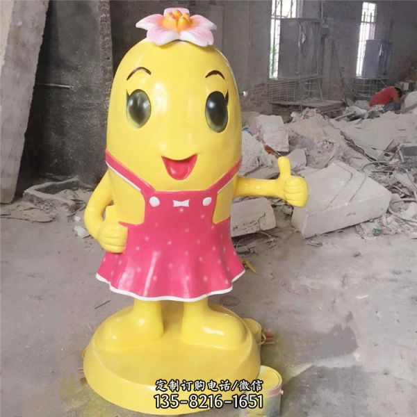 卡通游樂場幼兒園玻璃鋼彩繪可愛公仔雕塑（1）