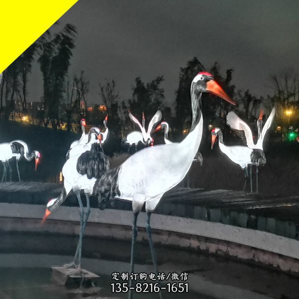 玻璃鋼仿真動物園林景觀夜晚照明動物雕塑（2）