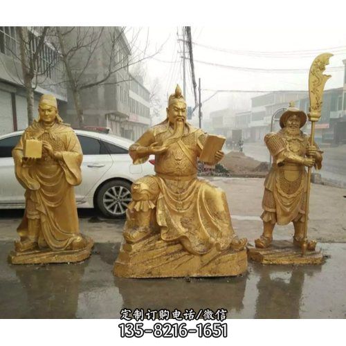 寺院大型十八羅漢銅神像雕塑（1）