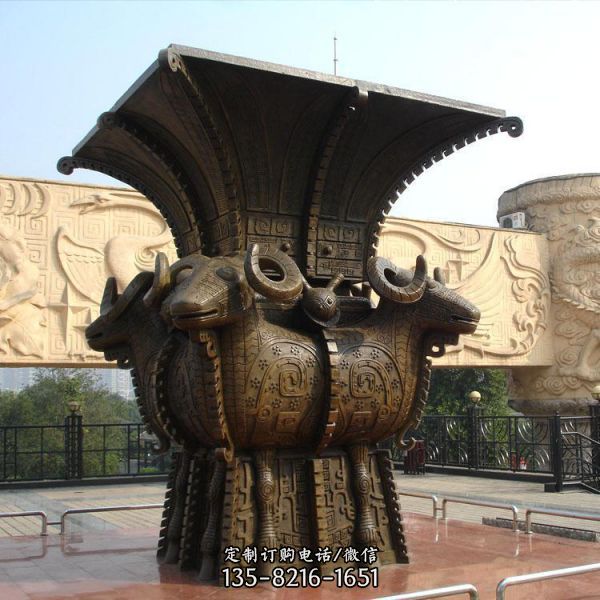 玻璃鋼仿銅公園廣場(chǎng)大型景觀擺件雕塑（2）