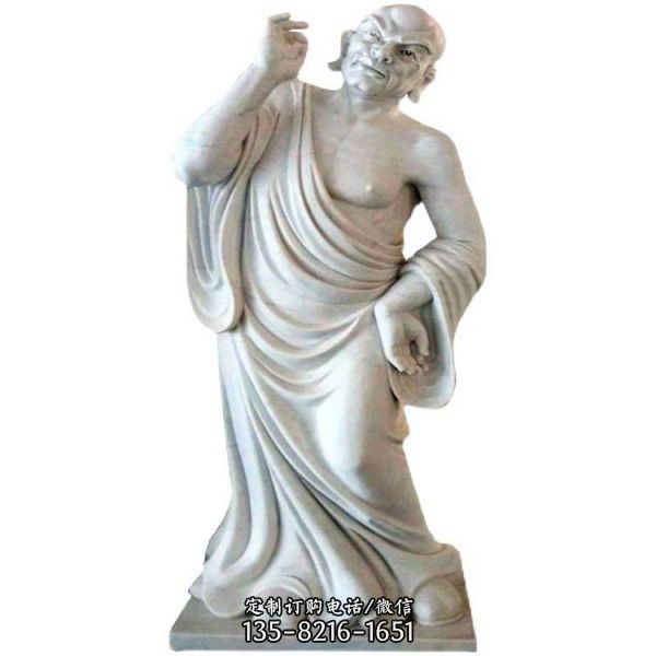 漢白玉雕刻十八羅漢雕塑寺廟供奉擺件（5）