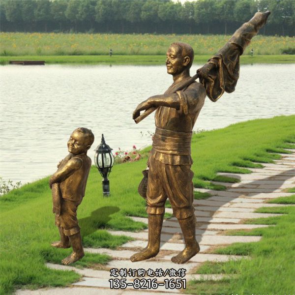 公園主題人物玻璃鋼雕塑（5）