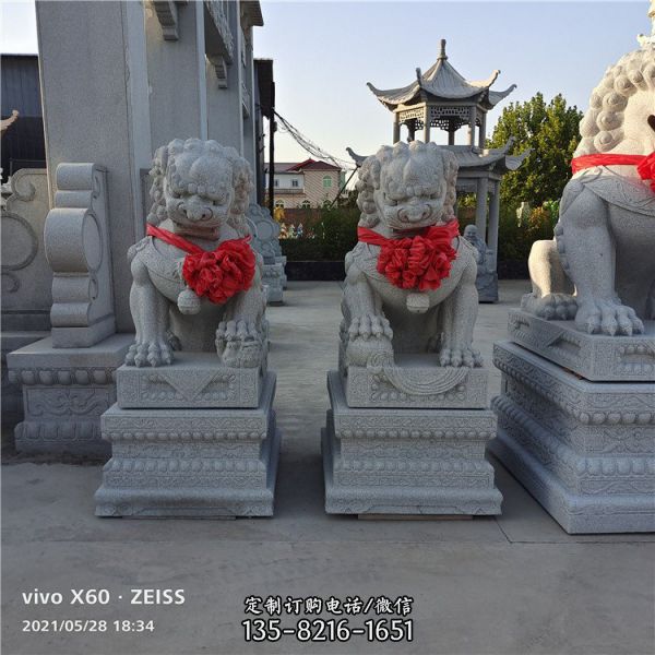 企業(yè)花崗巖石雕獅子大象動物雕塑（1）