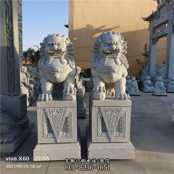 企業(yè)花崗巖石雕獅子大象動物雕塑（4）