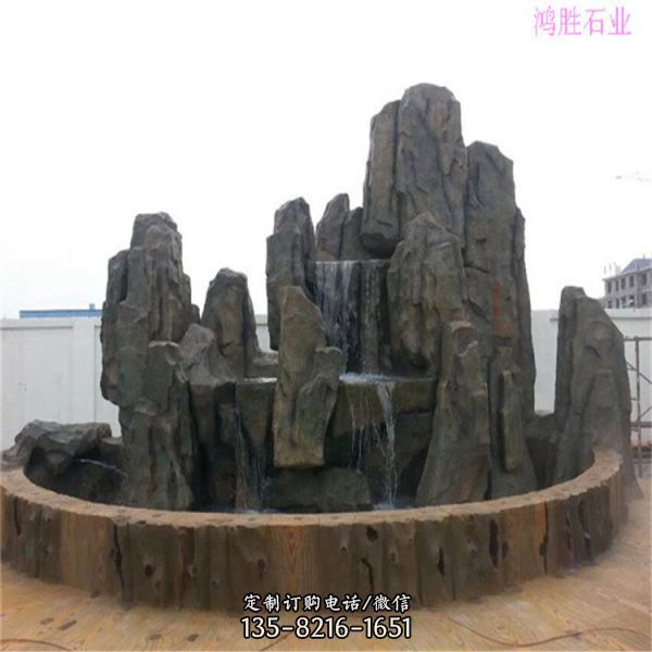 園林公園裝飾塑石假山水景觀雕塑（8）