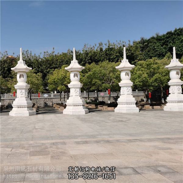 漢白玉寺廟景區祈福經幢塔擺件（4）