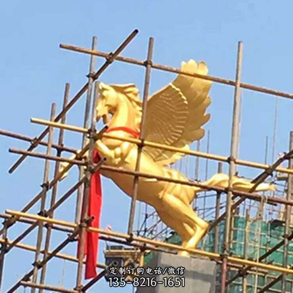 戶外玻璃鋼飛馬雕塑擺件