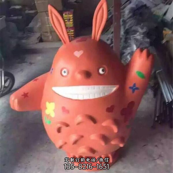 玻璃鋼卡通龍貓雕塑公園游樂園裝飾擺件（1）