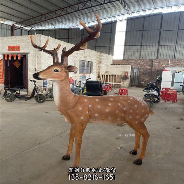 玻璃鋼仿真動物鹿擺件雕塑（1）
