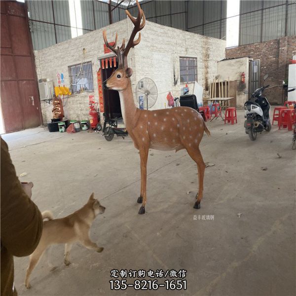 玻璃鋼仿真動物鹿擺件雕塑（2）