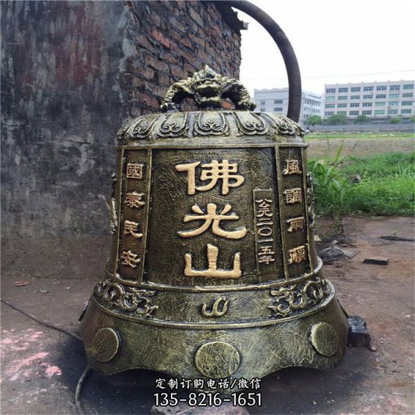 寺院做舊青銅祈福掛鐘雕塑（5）