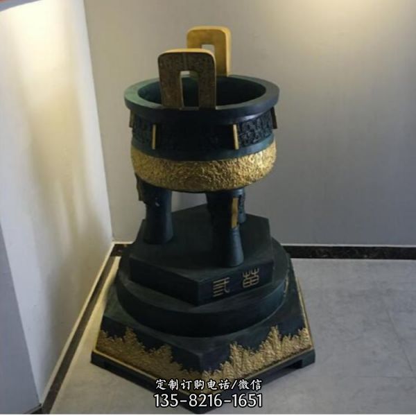 寺廟庭院大型仿古青銅器鼎雕塑（2）