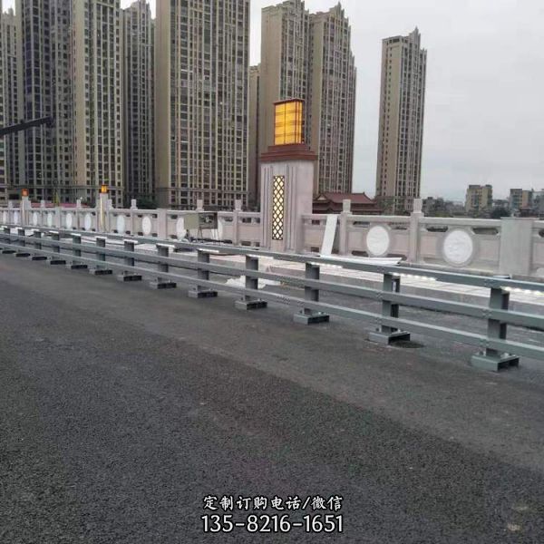 城市河邊大理石石雕欄桿欄板雕塑（5）
