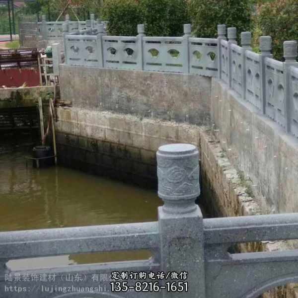 園林景區裝飾擺放水泥仿石漢白玉欄桿（1）