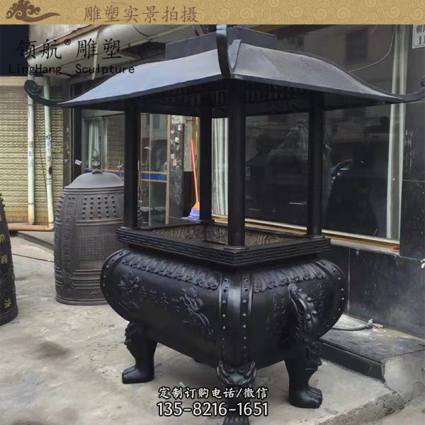 鑄鐵佛堂寺廟供佛香爐（1）