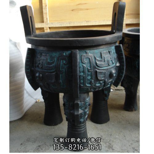 寺廟庭院青銅器仿古做舊鼎雕塑（2）