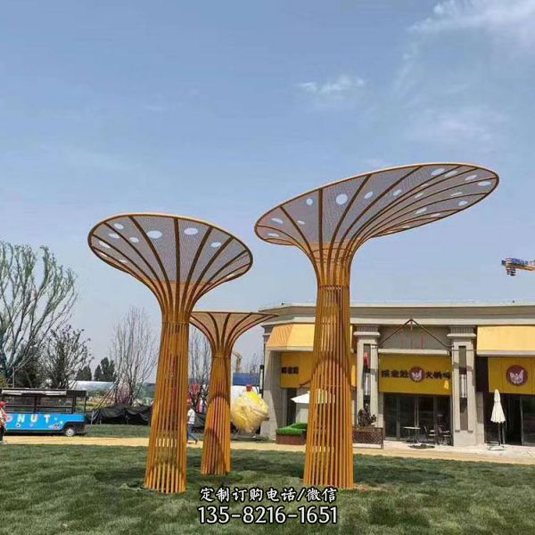 街頭創意標志性裝飾擺件不銹鋼抽象景觀雕塑（1）