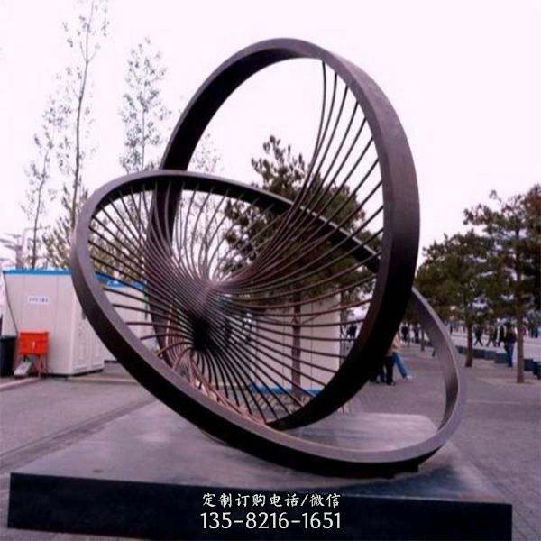 不銹鋼抽象圓環(huán)廣場公園景觀小品（3）