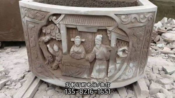 青石仿古養魚石缸（1）