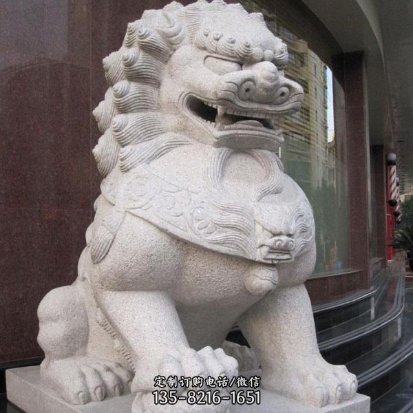鎮宅招財庭院門口石獅子（2）