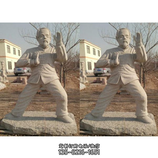 公園廣場擺放砂巖大理石人物雕塑（1）