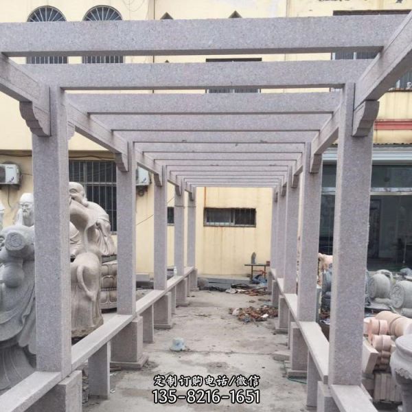 公園青石花崗巖長廊 石亭連廊花架（1）