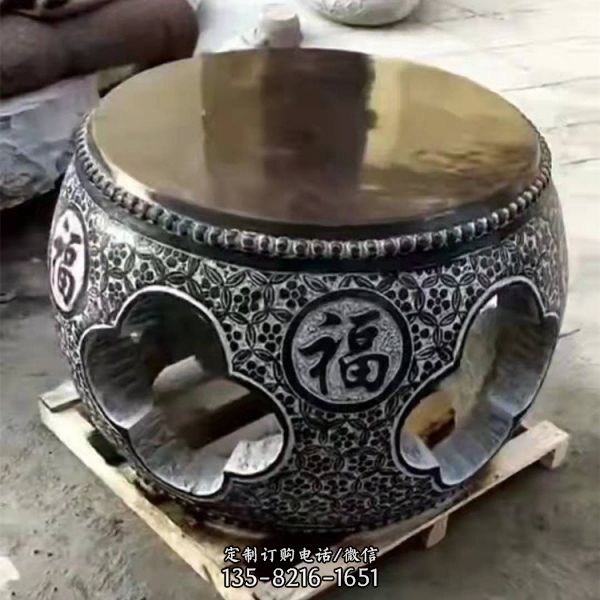 中式鏤空石桌凳（3）