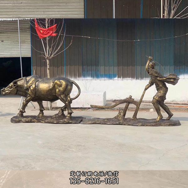 公園景區創意玻璃鋼彩繪仿銅卡通動物雕塑（3）