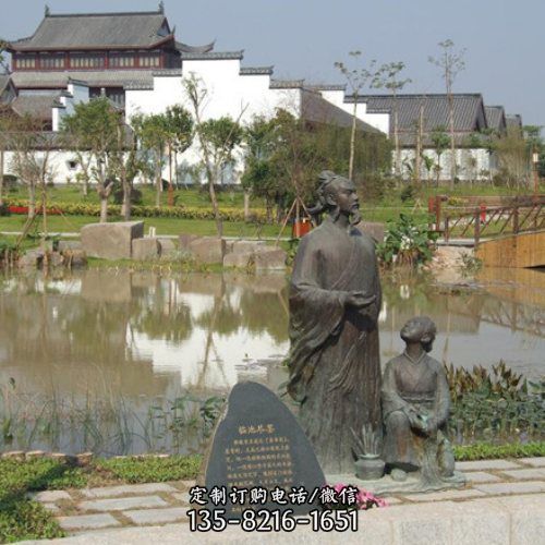 景區廣場擺放鑄銅古人典故雕塑擺放（2）