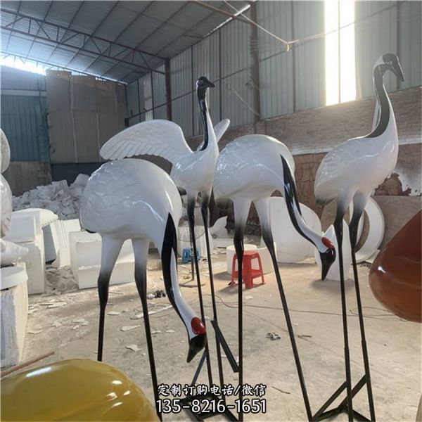 玻璃鋼景觀白馬動物雕塑戶外商業街擺件（4）