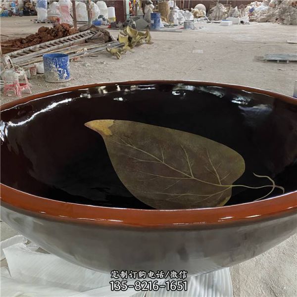 室外廣場玻璃鋼樹葉碗雕塑造型雕塑（2）