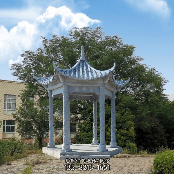 公園石雕長(zhǎng)廊涼亭雕塑（4）