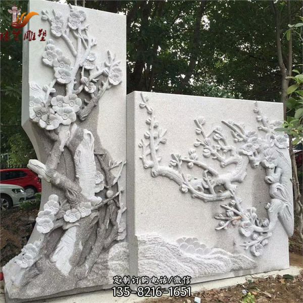 庭院裝飾花崗巖青石浮雕人物壁影壁畫（1）