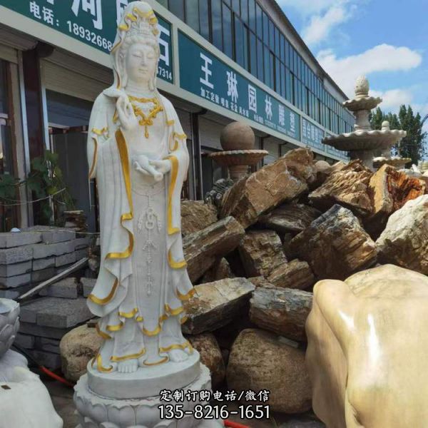 寺廟漢白玉石雕佛像雕塑擺件（3）