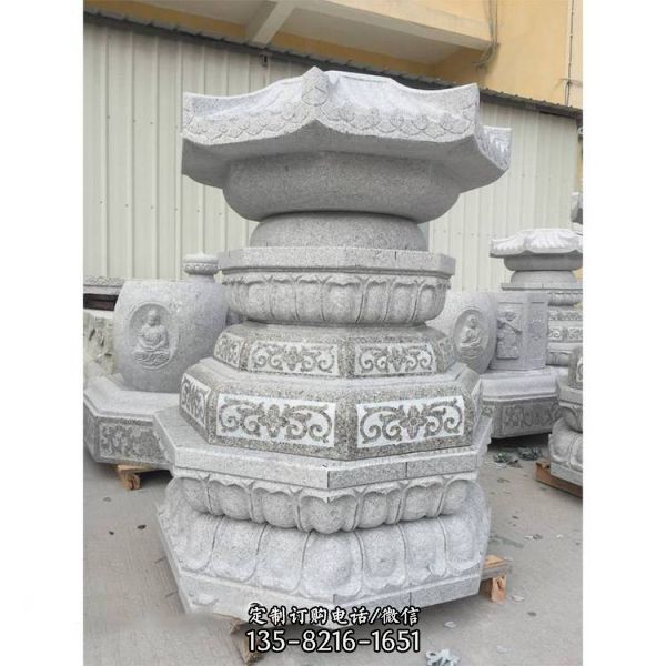寺院五層古代石雕石塔 中型小型佛塔（2）