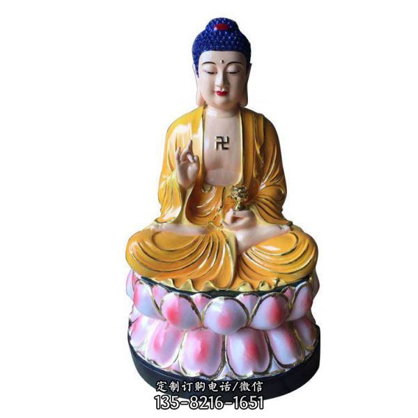 彩繪玻璃鋼寺廟家居供奉神佛雕塑（3）